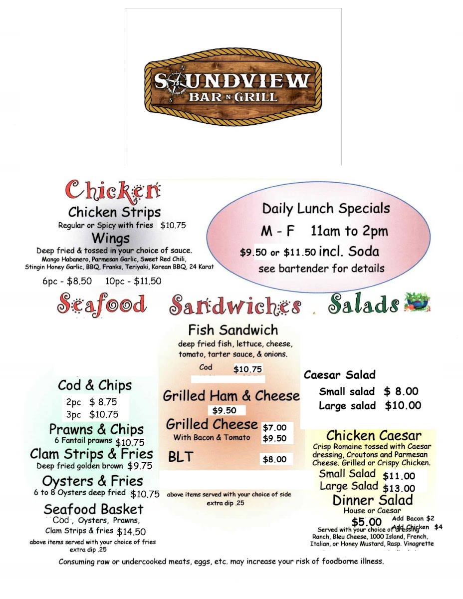 Soundview Bar & Grill Menu - Image 2